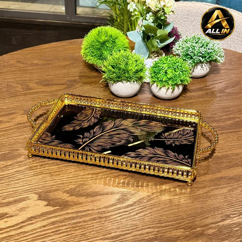 صينية ذهبي 35*22 سم S04-2