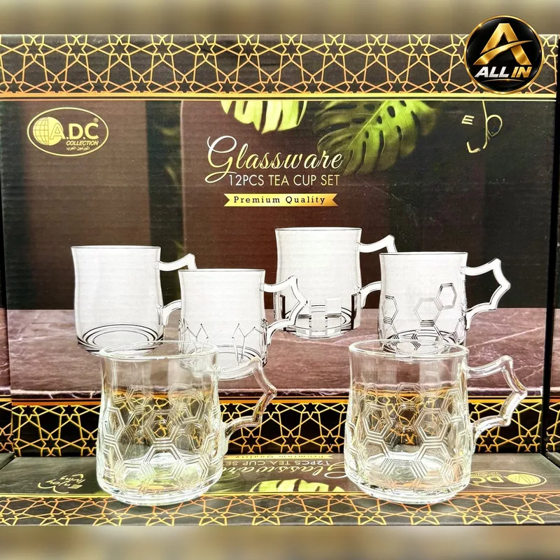 طقم كاسات شاي 12 مخصور 0672