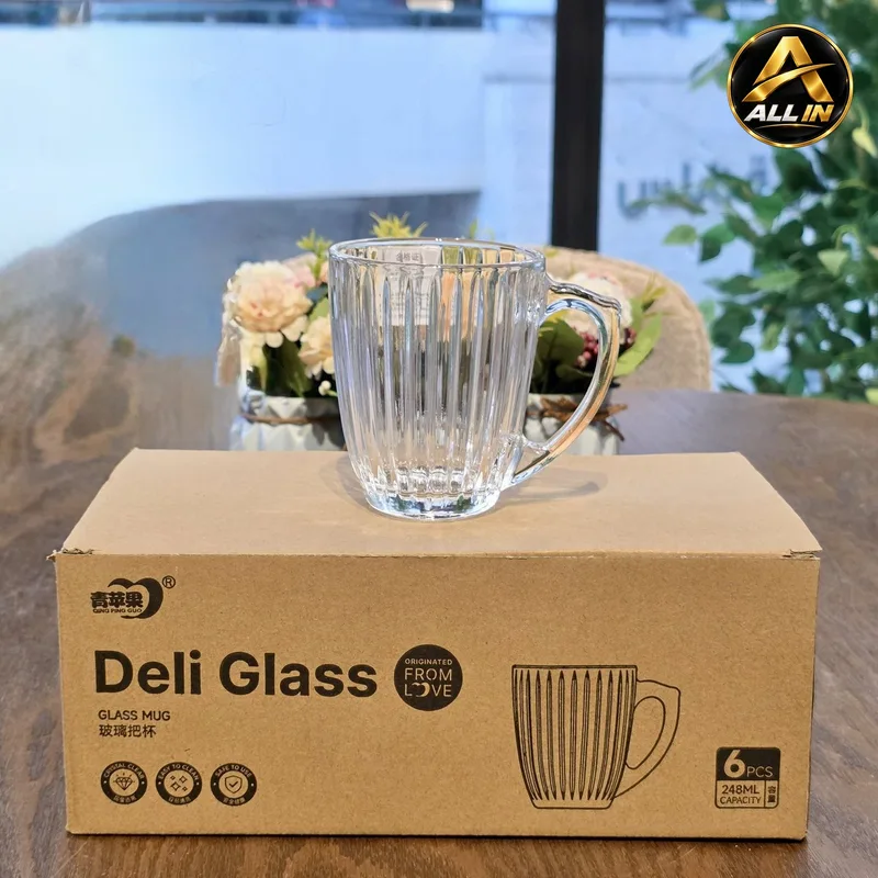 طقم كاسات شاي شفاف S12-34