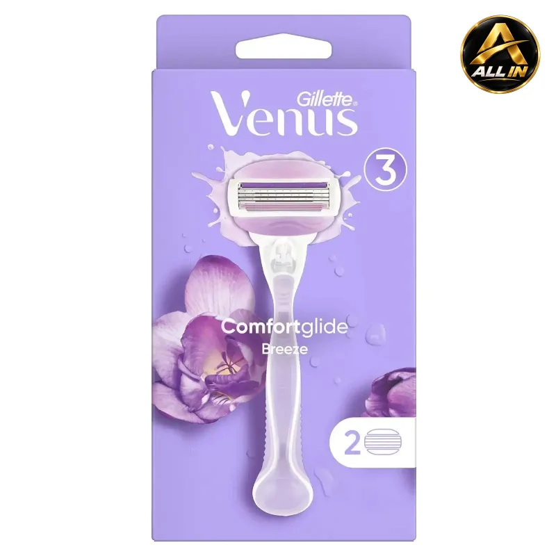 شفرة حلاقة نسائية مع 2 رؤوس Gillette Venus Comfortglide Breeze Razor