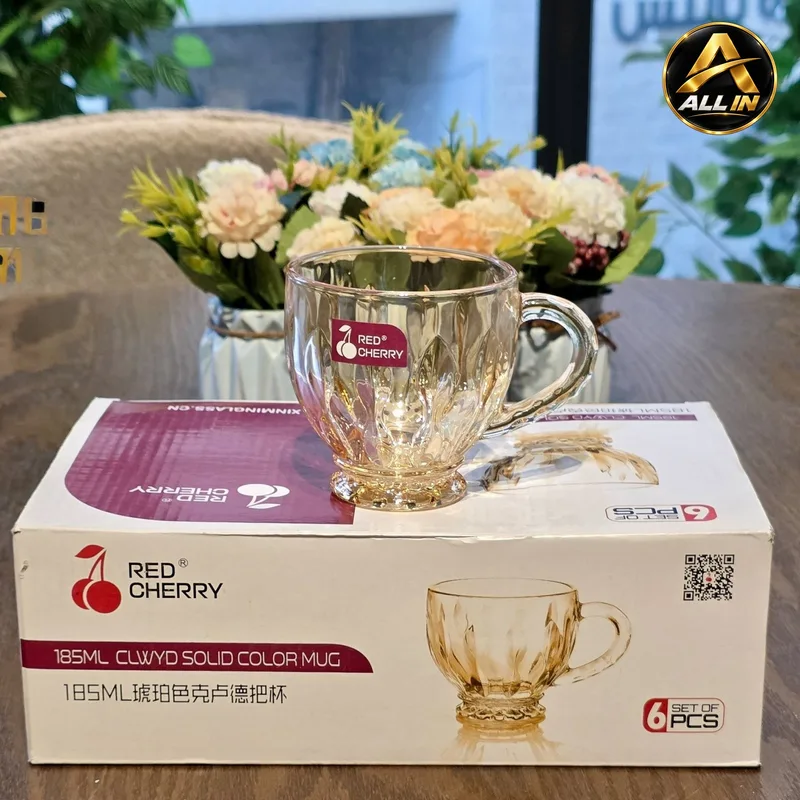 طقم كاسات شاي عسلي S12-41