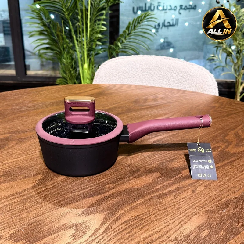 مقلاة مع غطاء اسود ونهدي 16 سم ADC-2206