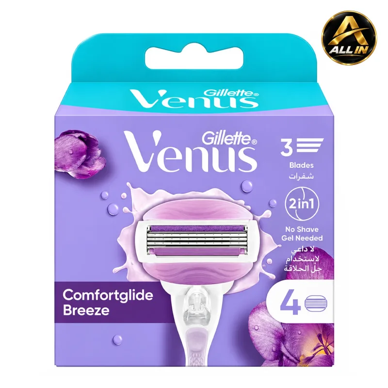 4 رؤوس — Gillette Venus Comfortglide Breeze Refills