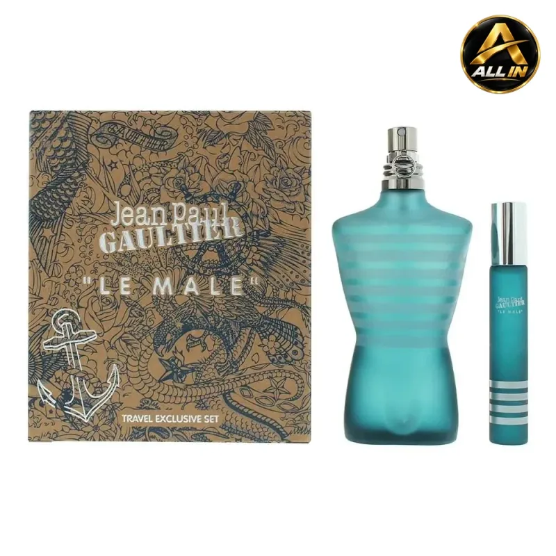 مجموعة عطور Jean Paul Gaultier Le Male للرجال — عطر 125 مل + مصغّر 20 مل