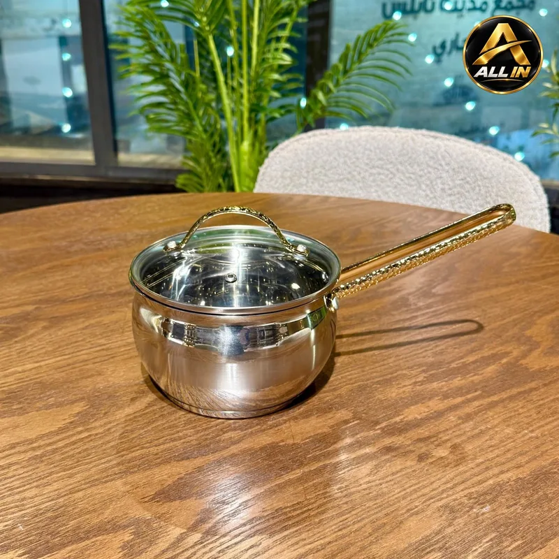 مقلاة مع غطاء 16 سم ستانليس ستيل ADC338