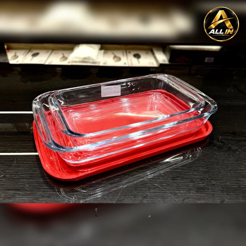 طقم جاط بايركس 2 مستطيل مع غطاء 7304