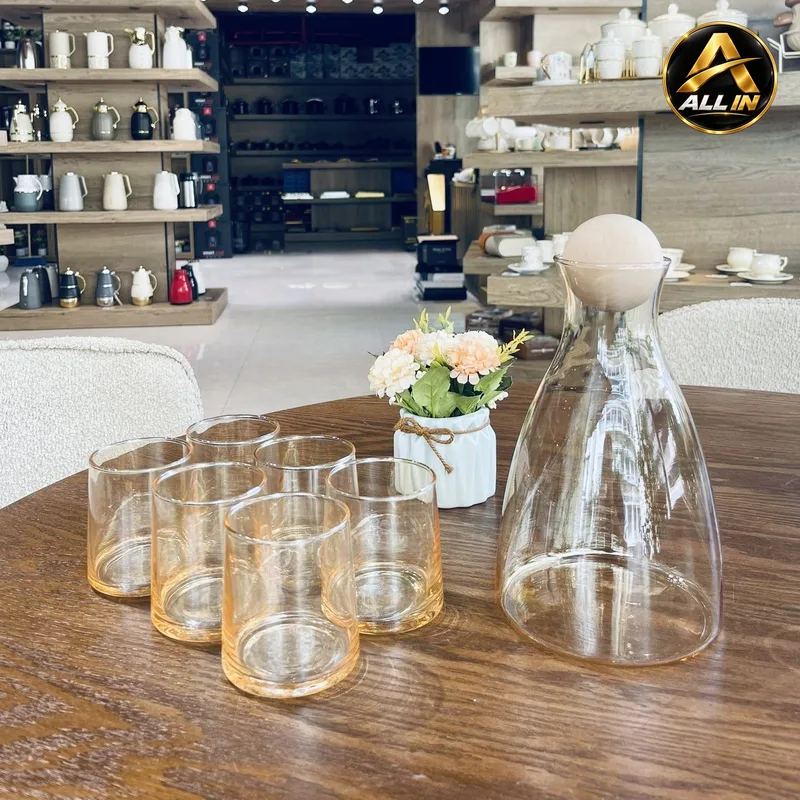 طقم شاف + كاسات عسلي S12-8