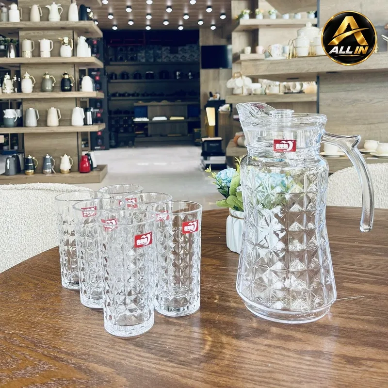 طقم شاف + كاسات شفاف S12-10