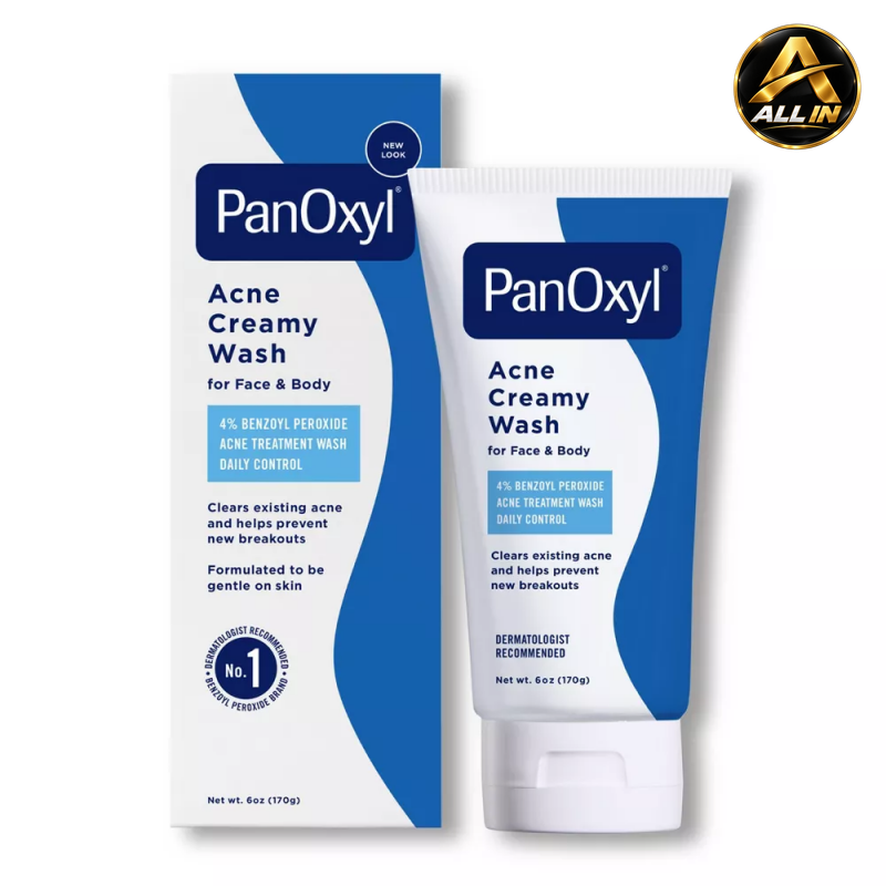 غسول كريمي لحب الشباب بنزويل بيروكسيد 4٪ من بانوكسيل حجم 170 غم -PanOxyl Acne Creamy Wash Daily Control Face & Body 4% Benzoyl Peroxide All Sk By PanOxyl 170g، صورة 1