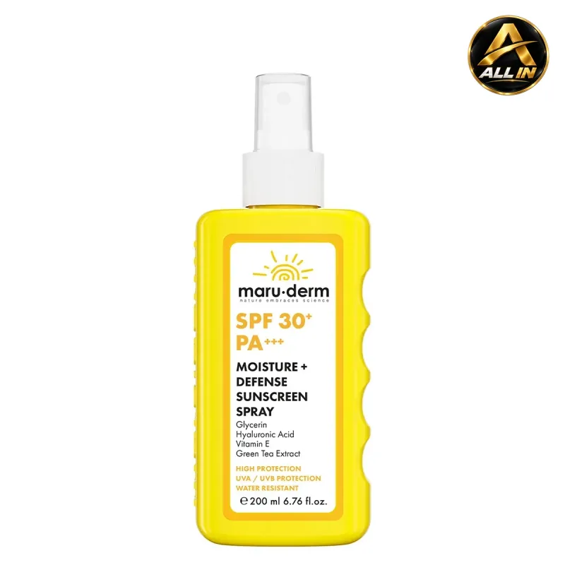 واقي شمس للجسم MARUDERM SPF 30+ Moisture & Defense Sunscreen Spray 200ML