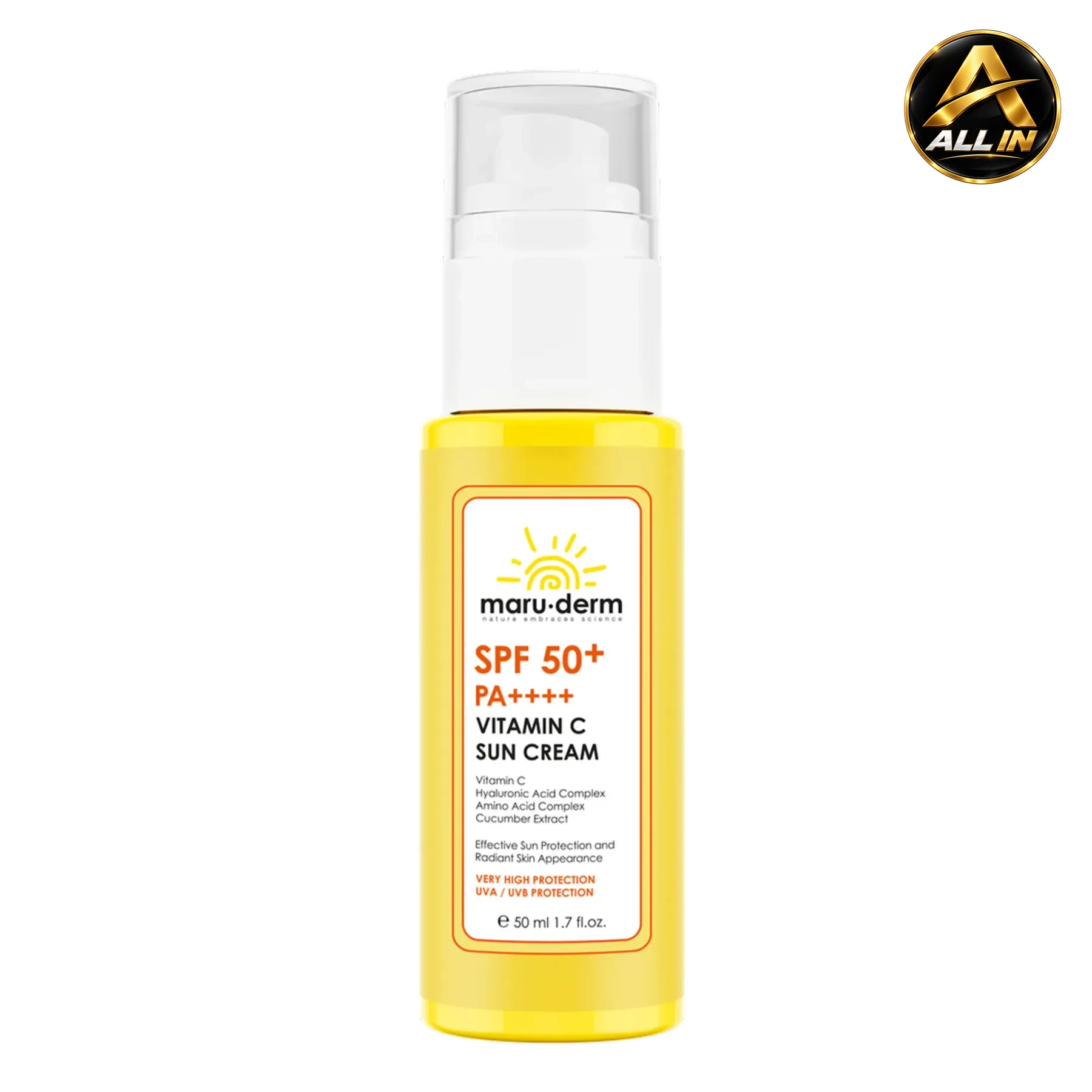 كريم واقي شمس بفايتمن سي +Maru.derm Vitamin C Sun Cream SPF 50، صورة 1