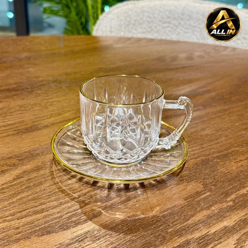 طقم كاسات شاي 6+6 زجاج ADC7319