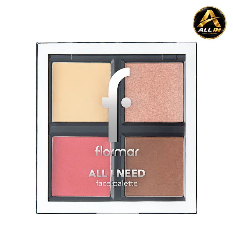 باليت رباعية لمكياج الوجه متعددة الأغراض من فلورمار | All I Need Face Palette
