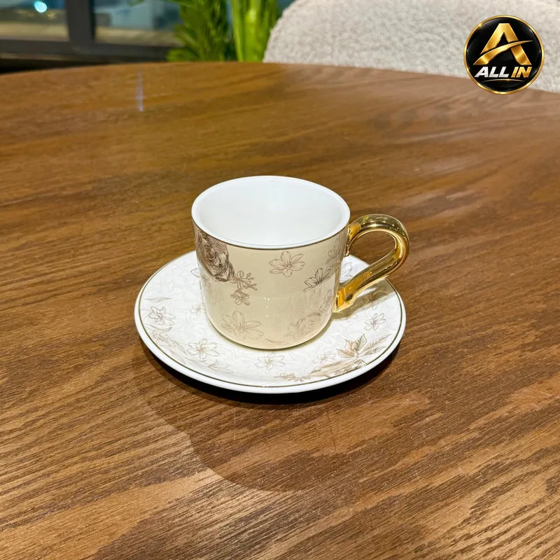 طقم كاسات شاي 6+6 بروسلان ملون 551