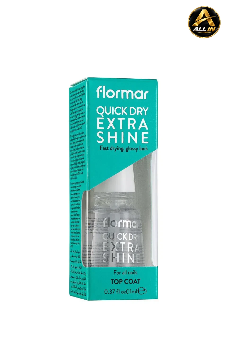 توب كوت سريع الجفاف ولامع Flormar Quick Dry Extra Shine Top Coat 11ML، صورة 1