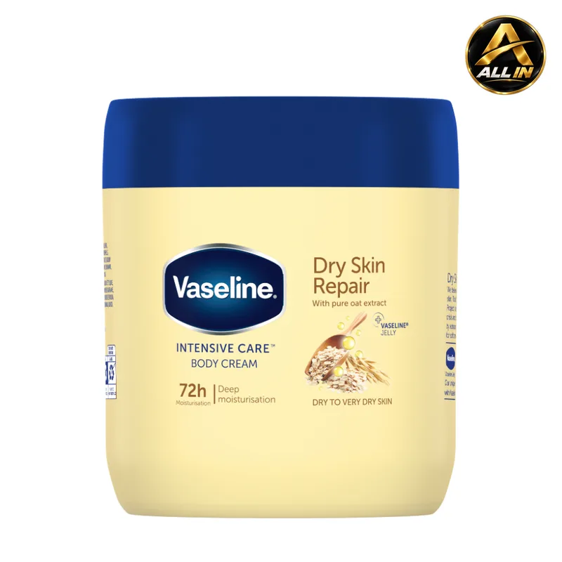 كريم فازلين للجسم لإصلاح البشرة الجافة 400ml vaseline body cream