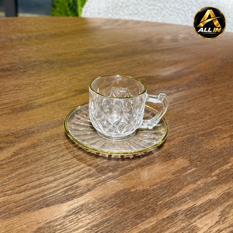 طقم فناجين قهوة 6+6 زجاج ADC7318