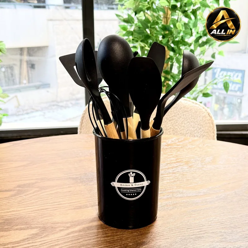 طقم معالق مطبخ 870 غم اسود S07-1