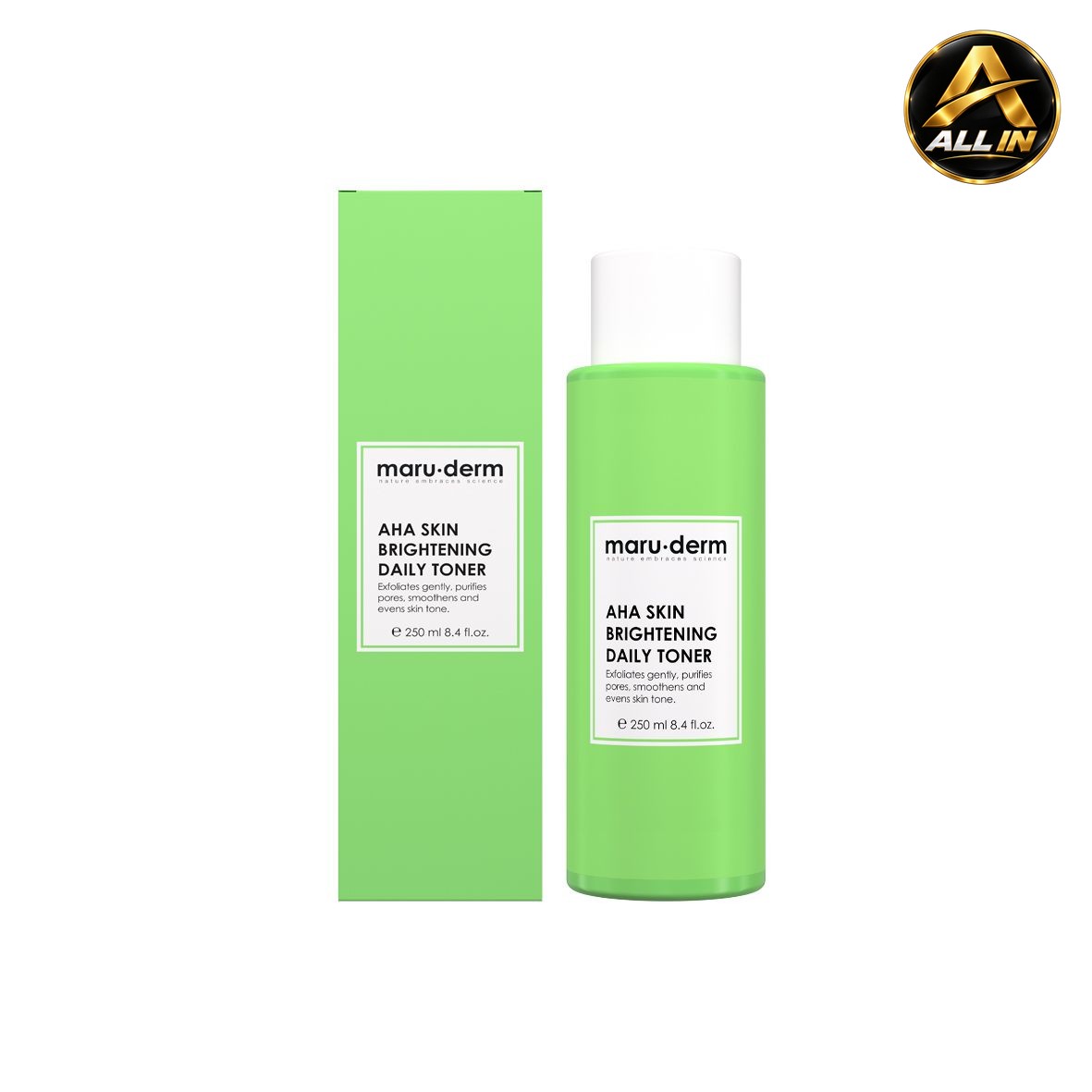 تونر يومي بأحماض الألفا هيدروكسي من ماروديرم MARU.DERM AHA SKIN BRIGHTENING DAILY TONER، صورة 1