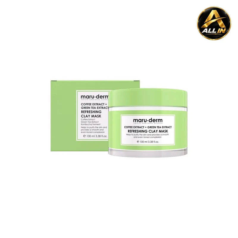 قناع الطين بالقهوة والشاي الأخضر COFFEE EXTRACT+GREEN TEA EXTRACT REFRESHING CLAY MASK