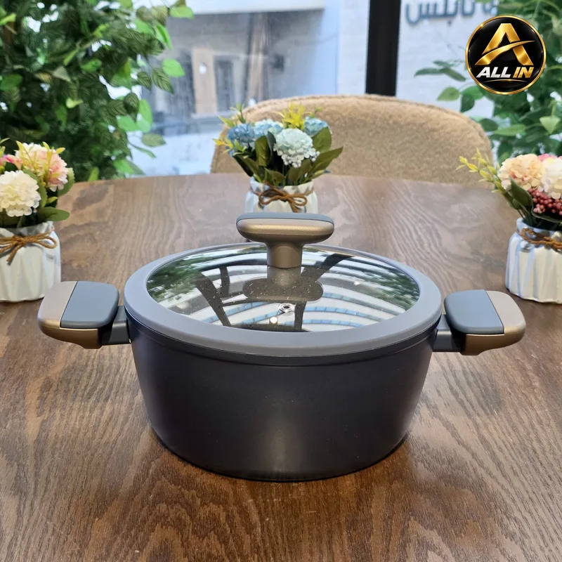 طنجرة 22 سم رخام ازرق BB3