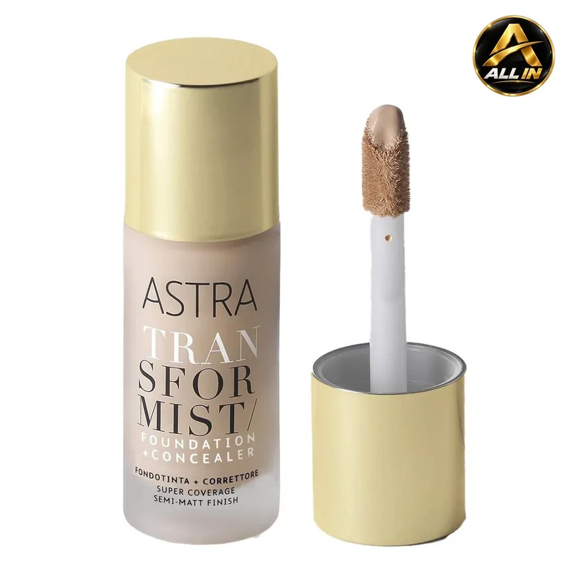 كريم أساس وكونسيلر أسترا ترانسفورميست ASTRA TRANSFORMIST FOUNDATION + CONCEALER